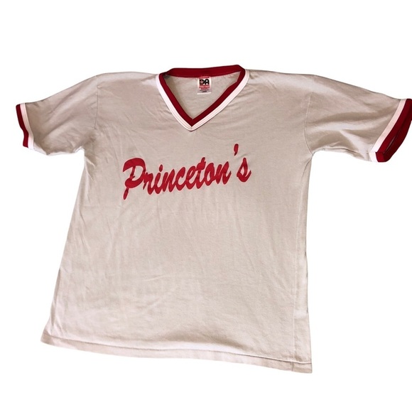 Vintage DON ALLESON Athletic PRINCETON Logo Short Sleeve Tee Size Large - Picture 1 of 6